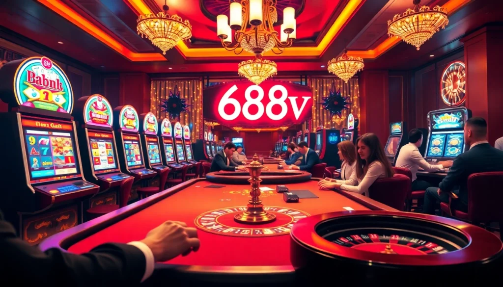 Experience vibrant gaming at the 688v casino with thrilling slot machines and poker action.